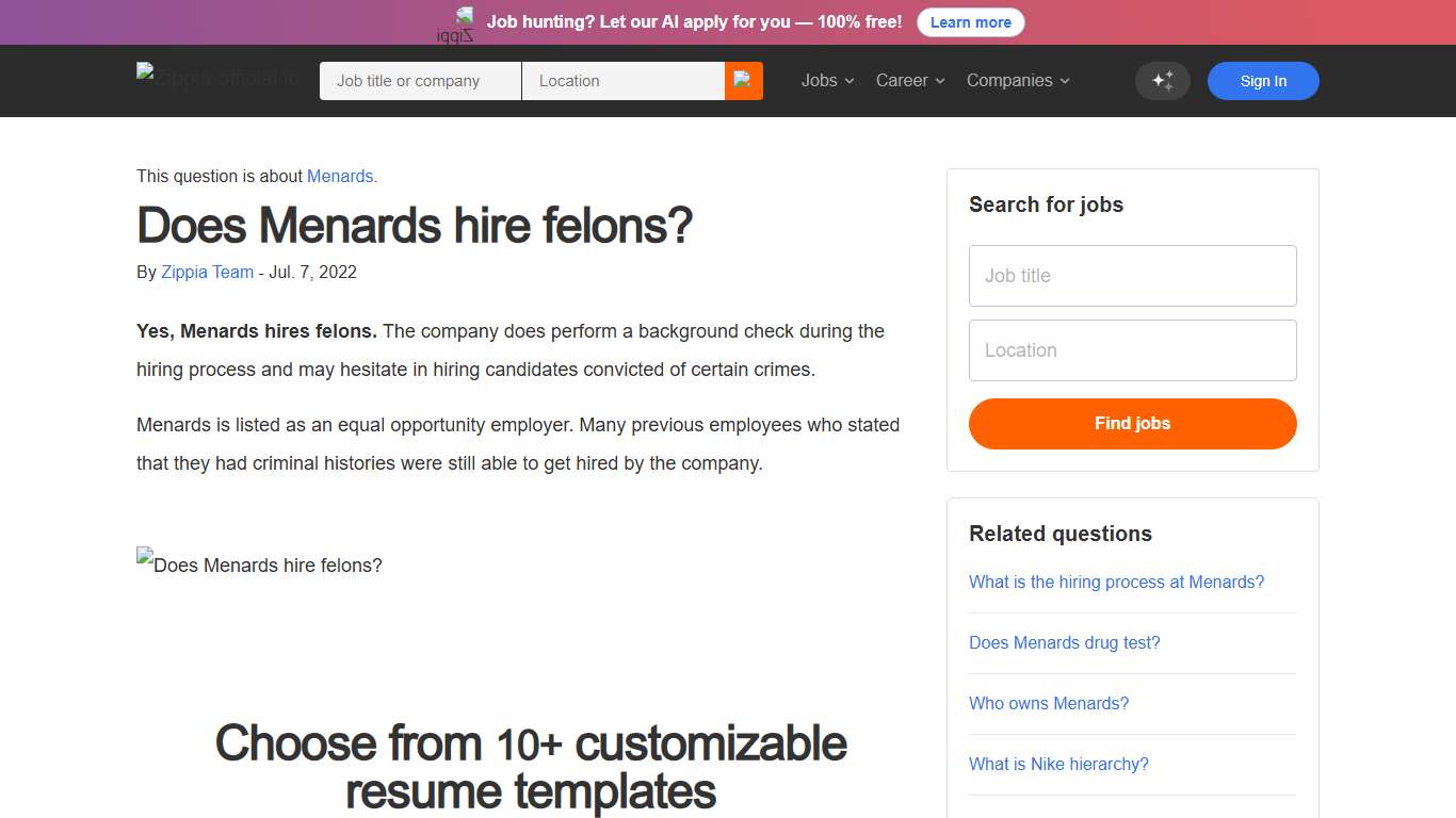 Does Menards hire felons? - Zippia